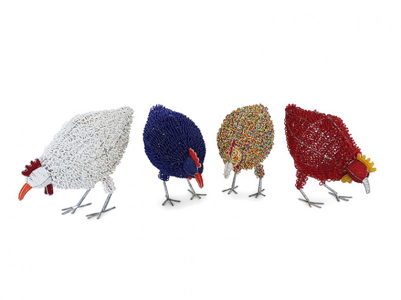 Bead and Wire Decorative Chicken Bead and Wire Decorative Chicken